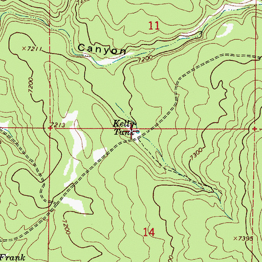 Topographic Map of Kelly Tank, AZ