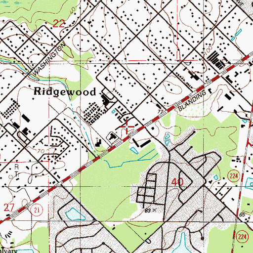 Topographic Map of Victory Christian Center Church, FL