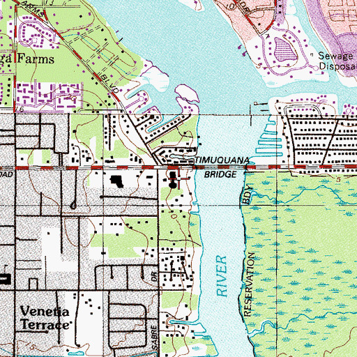 Topographic Map of Saint Peters Church, FL