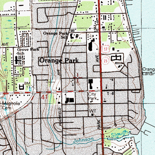 Topographic Map of Saint James Church, FL