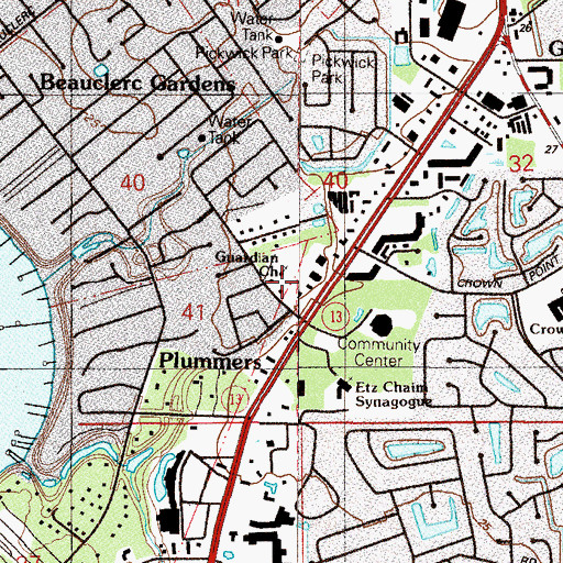 Topographic Map of Guardian Church, FL