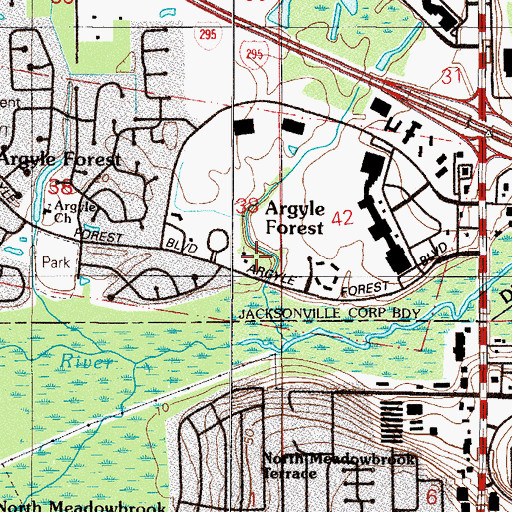 Topographic Map of Good Shepherd Church, FL