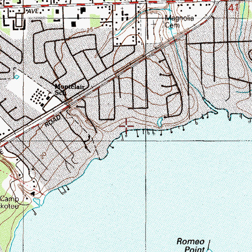 Topographic Map of First Baptist Church, FL