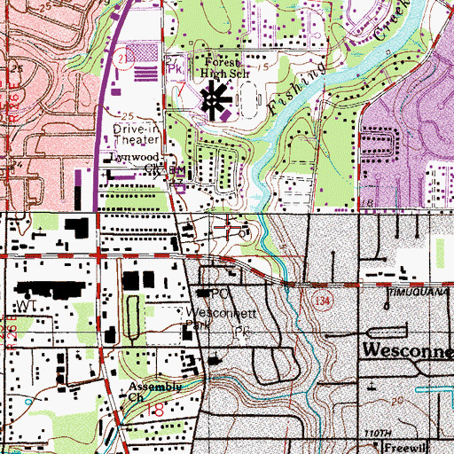 Topographic Map of Faith Church, FL