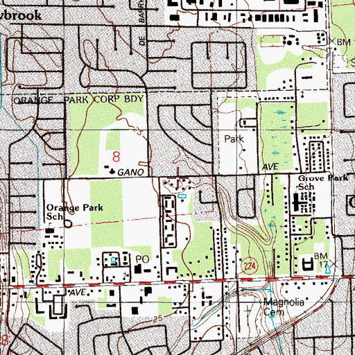 Topographic Map of Church of God, FL