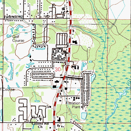 Topographic Map of Chapel of Faith Church, FL