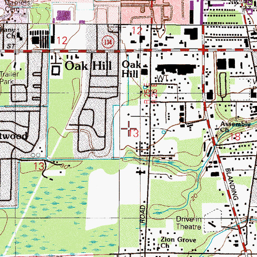 Topographic Map of Assembly Church, FL