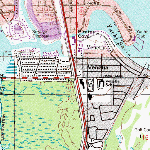 Topographic Map of Timuquana Park, FL