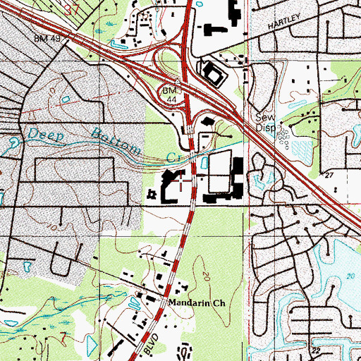 Topographic Map of San Jose Plaza, FL