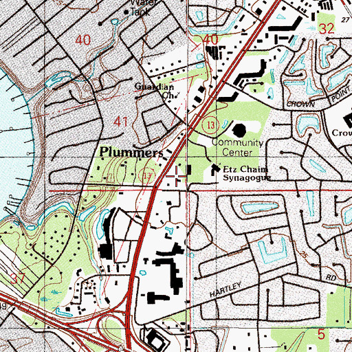 Topographic Map of Mandarin Landing Shopping Center, FL