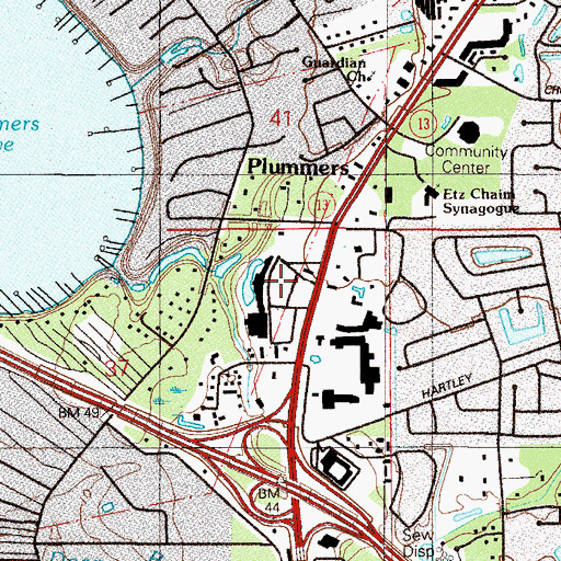 Topographic Map of Courtyard Shopping Center, FL