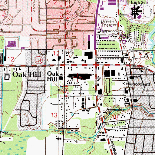 Topographic Map of Anchor Plaza, FL