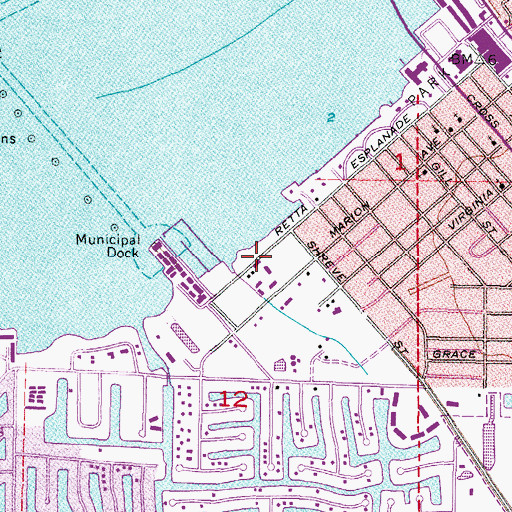 Topographic Map of Fishermens Village Shopping Center, FL
