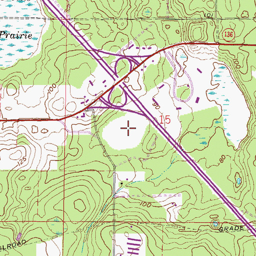 Topographic Map of Button Bush Pond (historical), FL