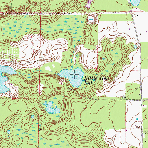 Topographic Map of Little Hell Lake, FL