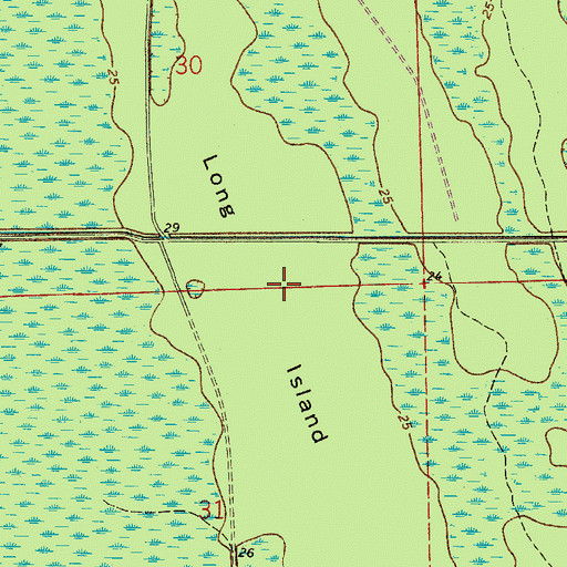 Topographic Map of Long Island, FL