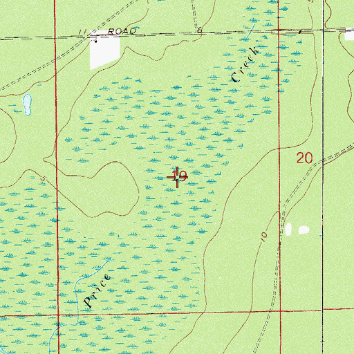 Topographic Map of Price Creek, FL