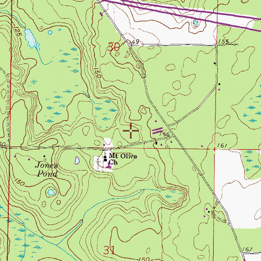 Topographic Map of Sistrunk Pond (historical), FL