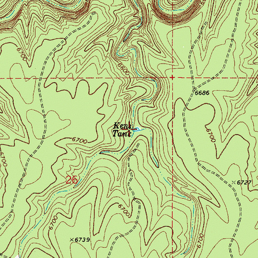 Topographic Map of Kens Tank, AZ