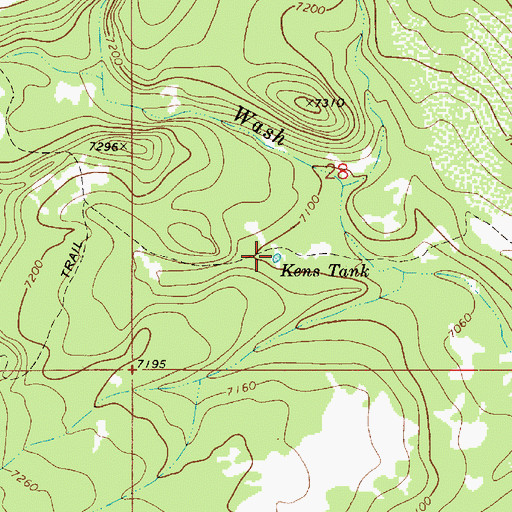 Topographic Map of Kens Tank, AZ