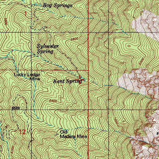 Topographic Map of Kent Spring, AZ