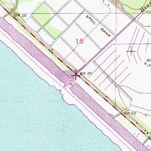 Topographic Map of Henry Creek, FL