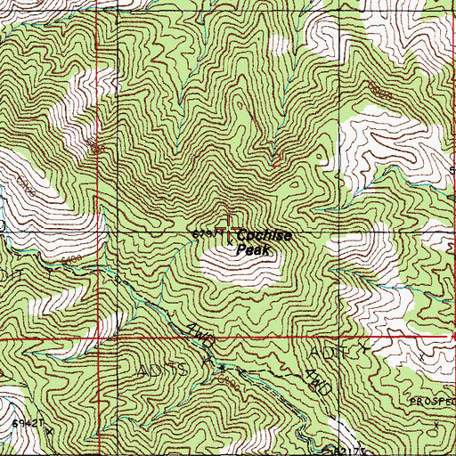 Topographic Map of Cochise Peak, AZ
