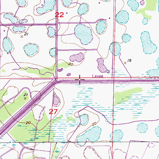 Topographic Map of Hungryland Slough Canal, FL
