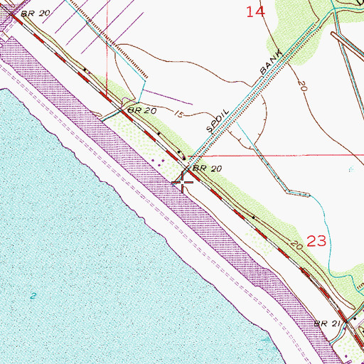 Topographic Map of Lettuce Creek, FL