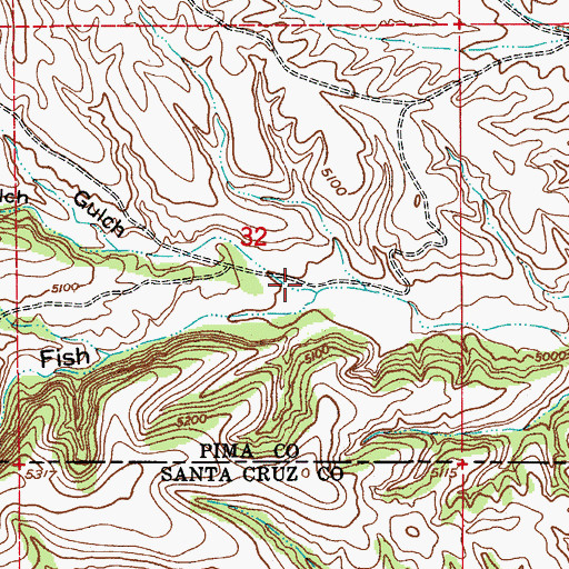 Topographic Map of Kentucky Gulch, AZ