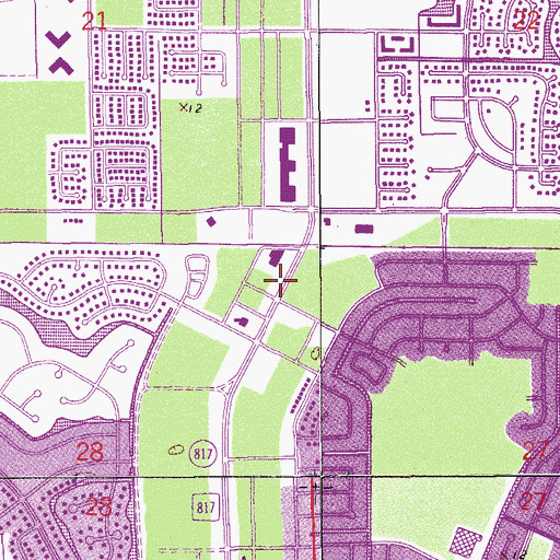 Topographic Map of Coral Square, FL