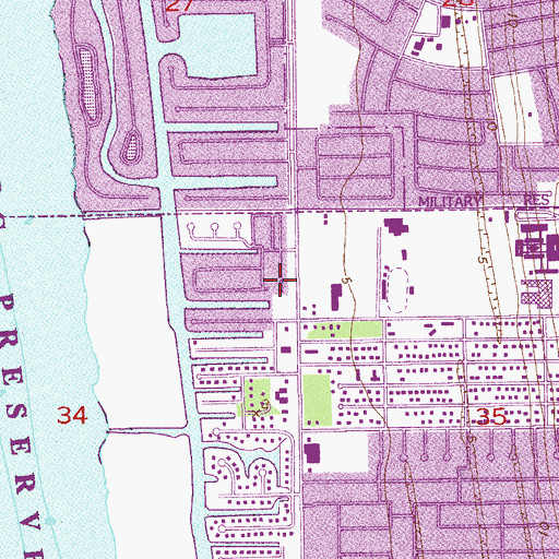 Topographic Map of Patrick Plaza, FL