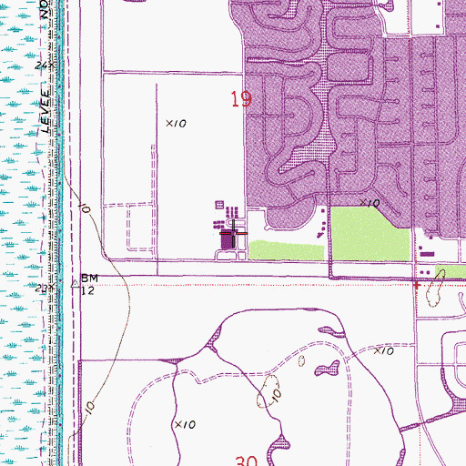 Topographic Map of Westchester Elementary School, FL