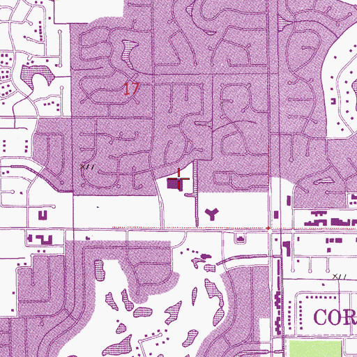 Topographic Map of Coral Springs Elementary School, FL