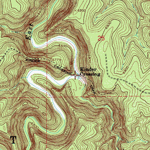 Topographic Map of Kinder Crossing, AZ