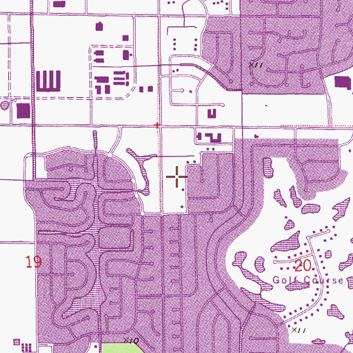 Topographic Map of Cypress Springs Baptist Church, FL