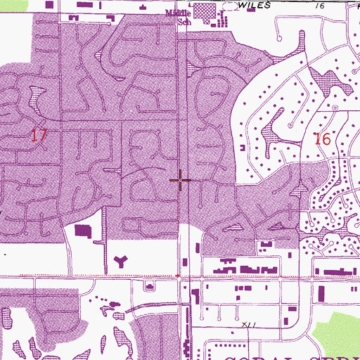 Topographic Map of Coral Springs Alpha Day, FL