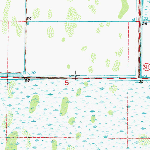 Topographic Map of Glendale Baptist Church, FL