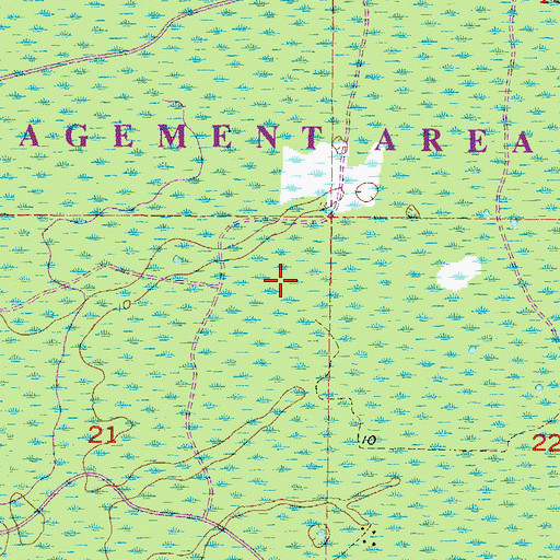 Topographic Map of Gulf Hammock State Wildlife Management Area, FL