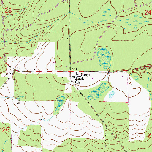 Topographic Map of Rock Baptist Church, FL