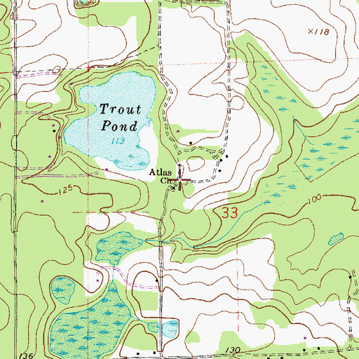 Topographic Map of Atlas African Methodist Episcopal Church, FL