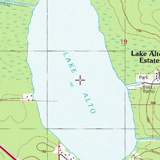 Topographic Map of Lake Alto, FL