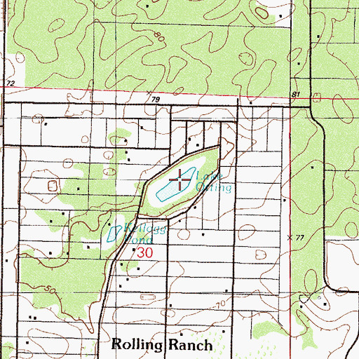 Topographic Map of Lake Otting, FL