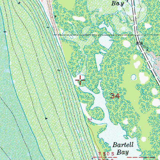 Topographic Map of New Pass (historical), FL