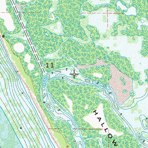Topographic Map of Rookery Channel, FL