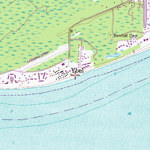 Topographic Map of Knapps Point, FL
