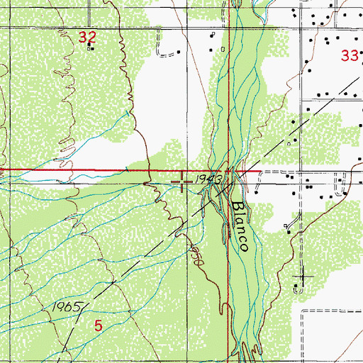 Topographic Map of Cocio Wash, AZ