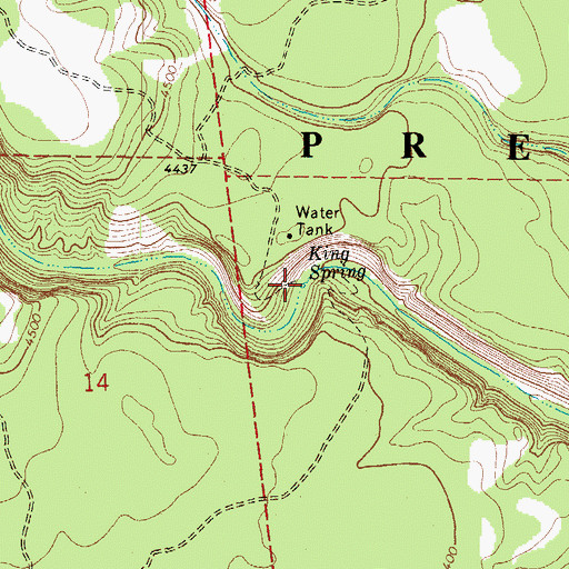 Topographic Map of King Spring, AZ