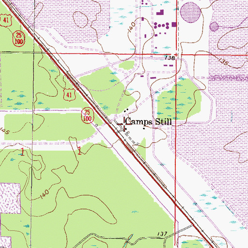 Topographic Map of Camps Still, FL