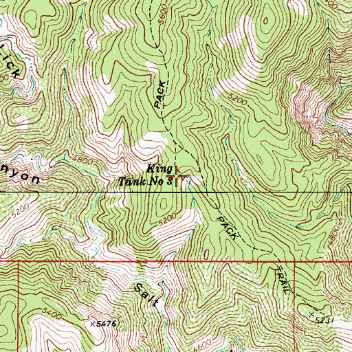 Topographic Map of King Tank Number Three, AZ